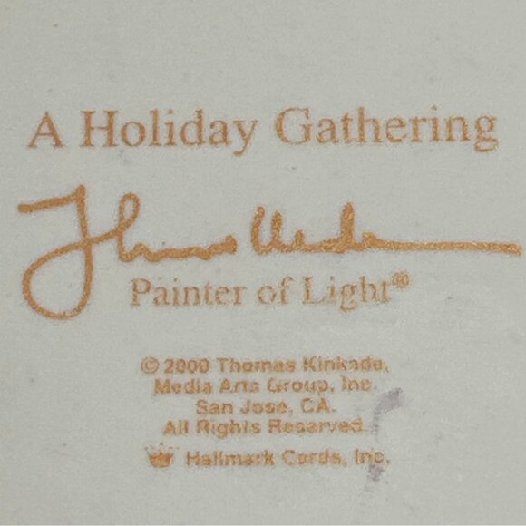 VNTG Hallmark 2000 Keepsake Ornament "A Holiday Gathering" By Thomas Kinkade - Picture 5 of 5